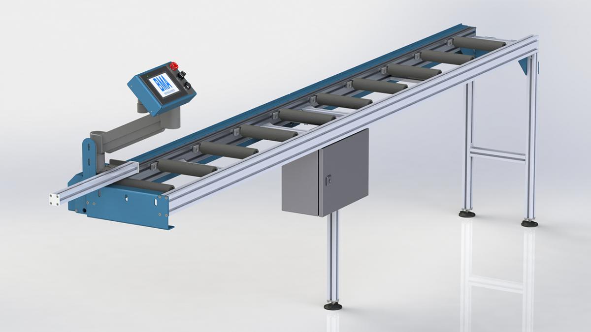 Рольганг измерительный с автоматическим упором